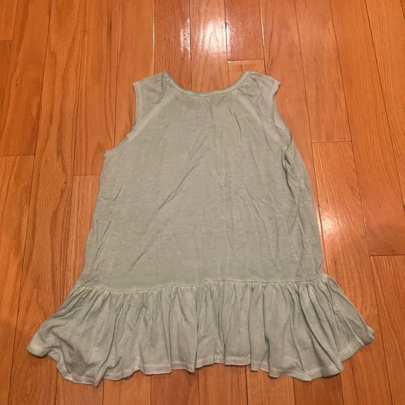 Mint Green Sleeveless Ruffle Hem Top - Picture 6 of 7